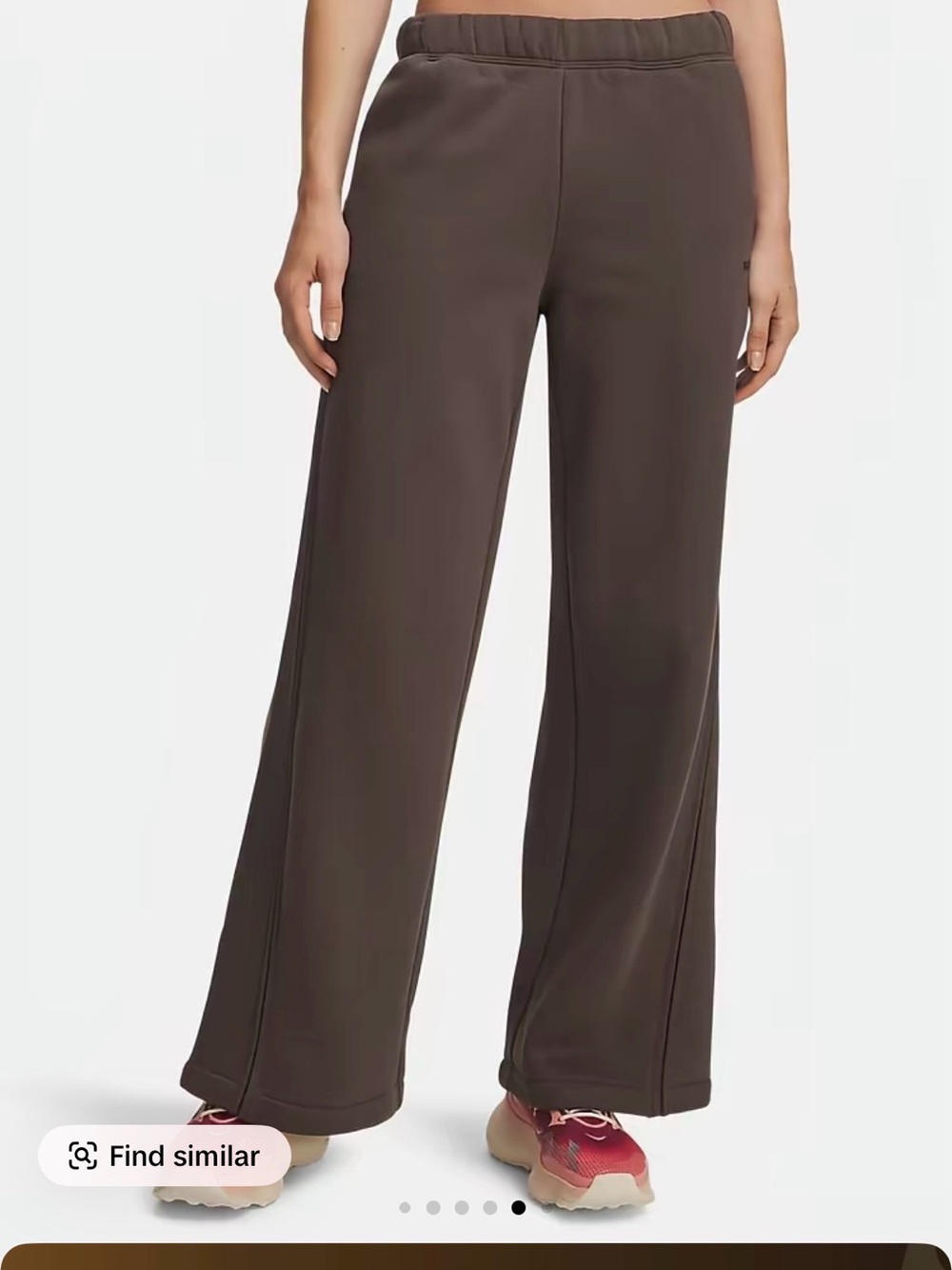 Under Armour Wide-Leg Pull-On Pants in Dark Brown